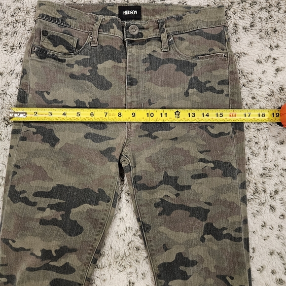 Hudson SZ 28 Green Camo Skinny Stretch Military Streetwear Casual Jeans - Picture 7 of 12